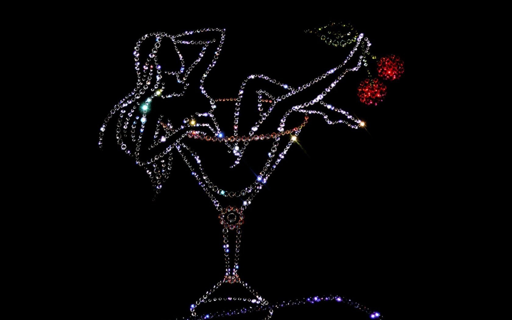 the girl in the glass cherry minimalism stars fantasy easy style