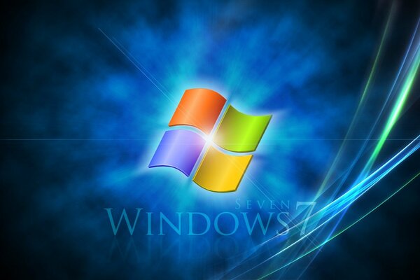 Windows 7 logo in blue and blue
