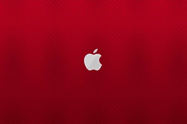 Apple logos on a red background