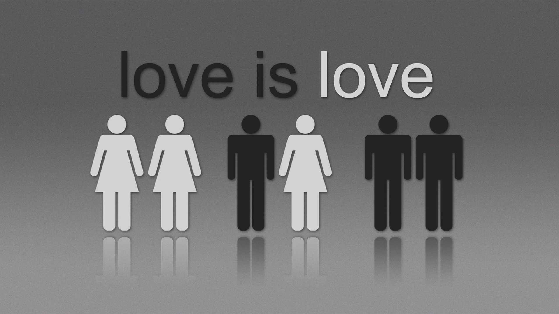 love is love two race love pair grey background the inscription romance reflection black white drawings anime