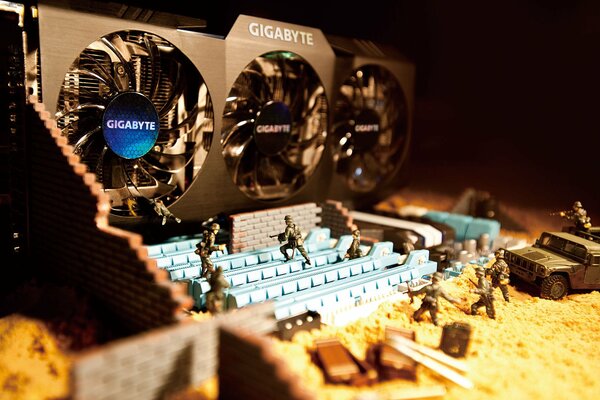 Soldiers attack on the hammer video card