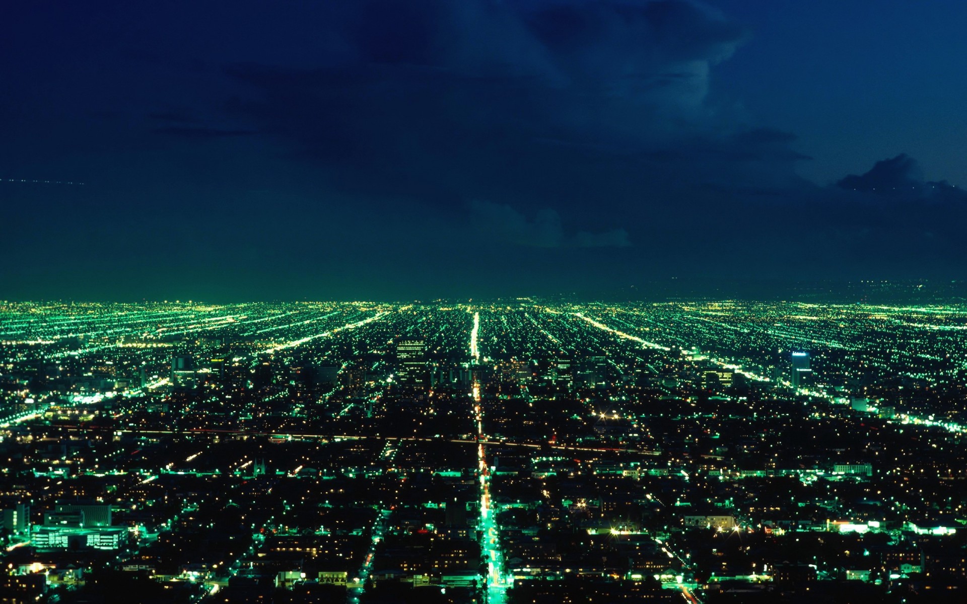 town lights night