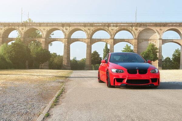 BMW m3 e92, red, 2-door coupe