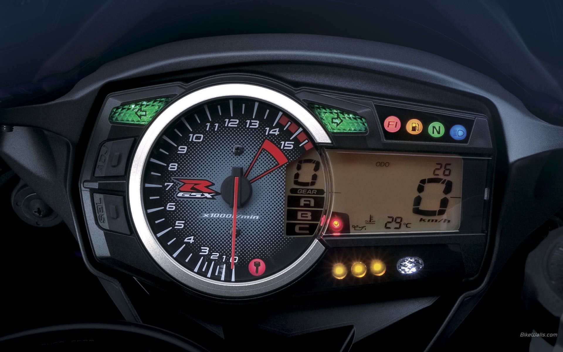 uzuki gsx-r 1000 k9 suzuki jixer moto sport bike motorcycle instruments display symbols macro motorbike bike motor transport