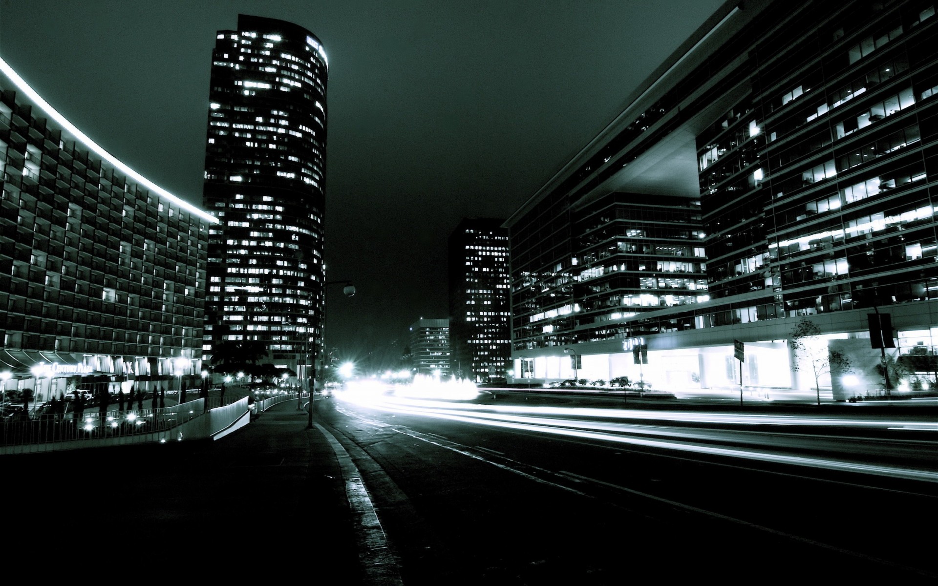 night lights road light