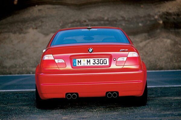 German model of a red BMW