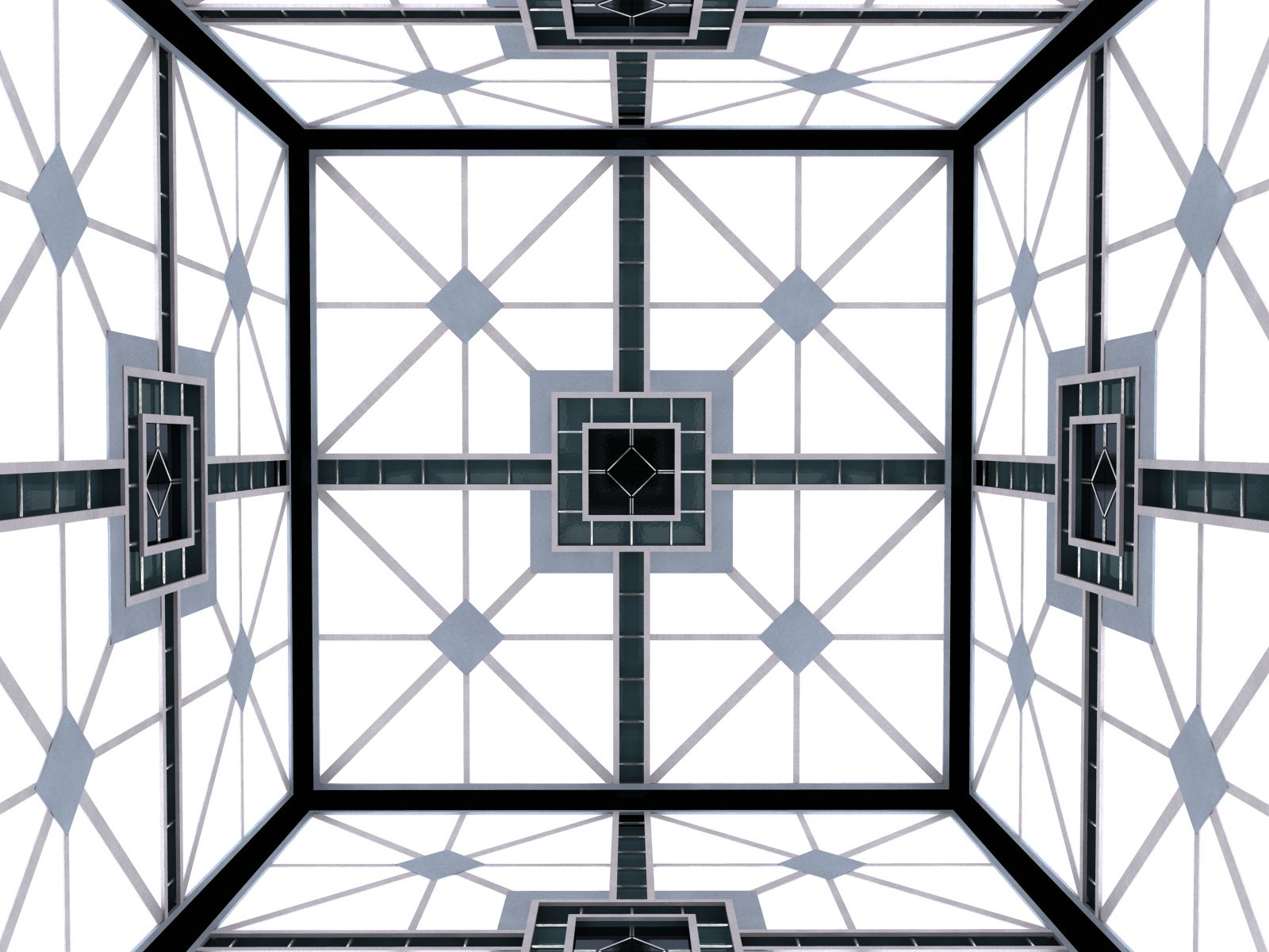 hypercube cube room trap white light