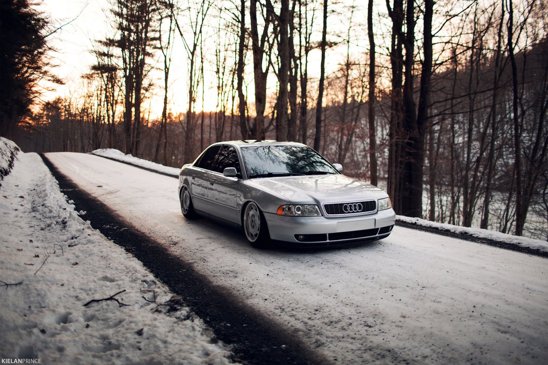 audi a4 position audi silver snow dogoga forest