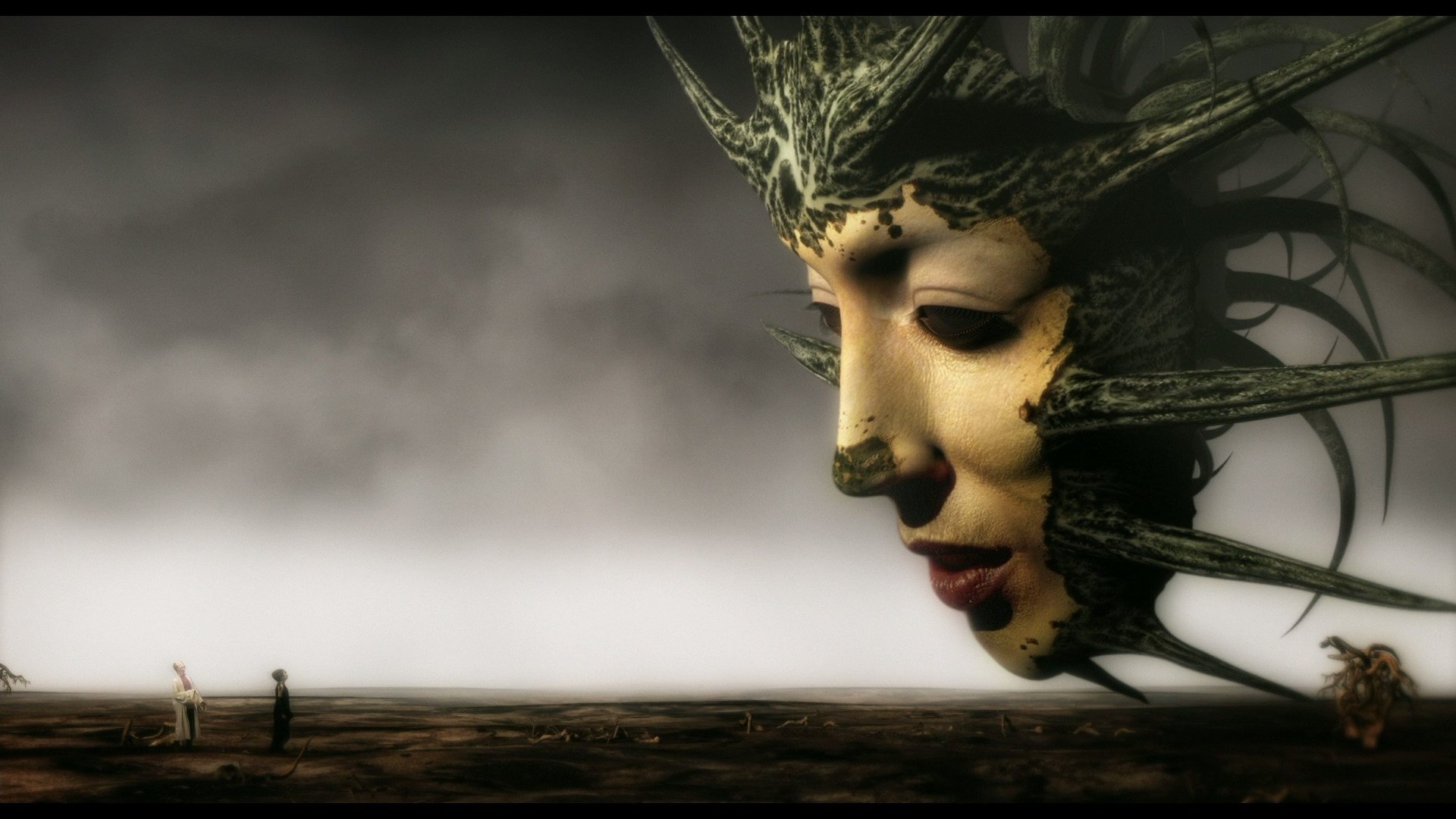 face people heath darkness the sky clouds desert eyes mediocrity