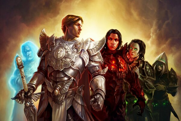 Fantastic heroes with weapons