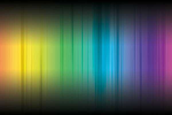 Spectrum of different colors on a black background