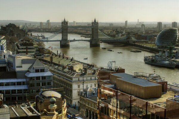A bridge crossing the River Thames in the city of London