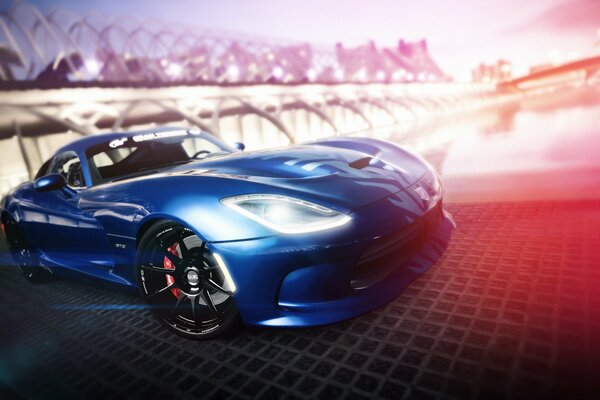 Blue Viper Dodge Viper in the PlayStation game