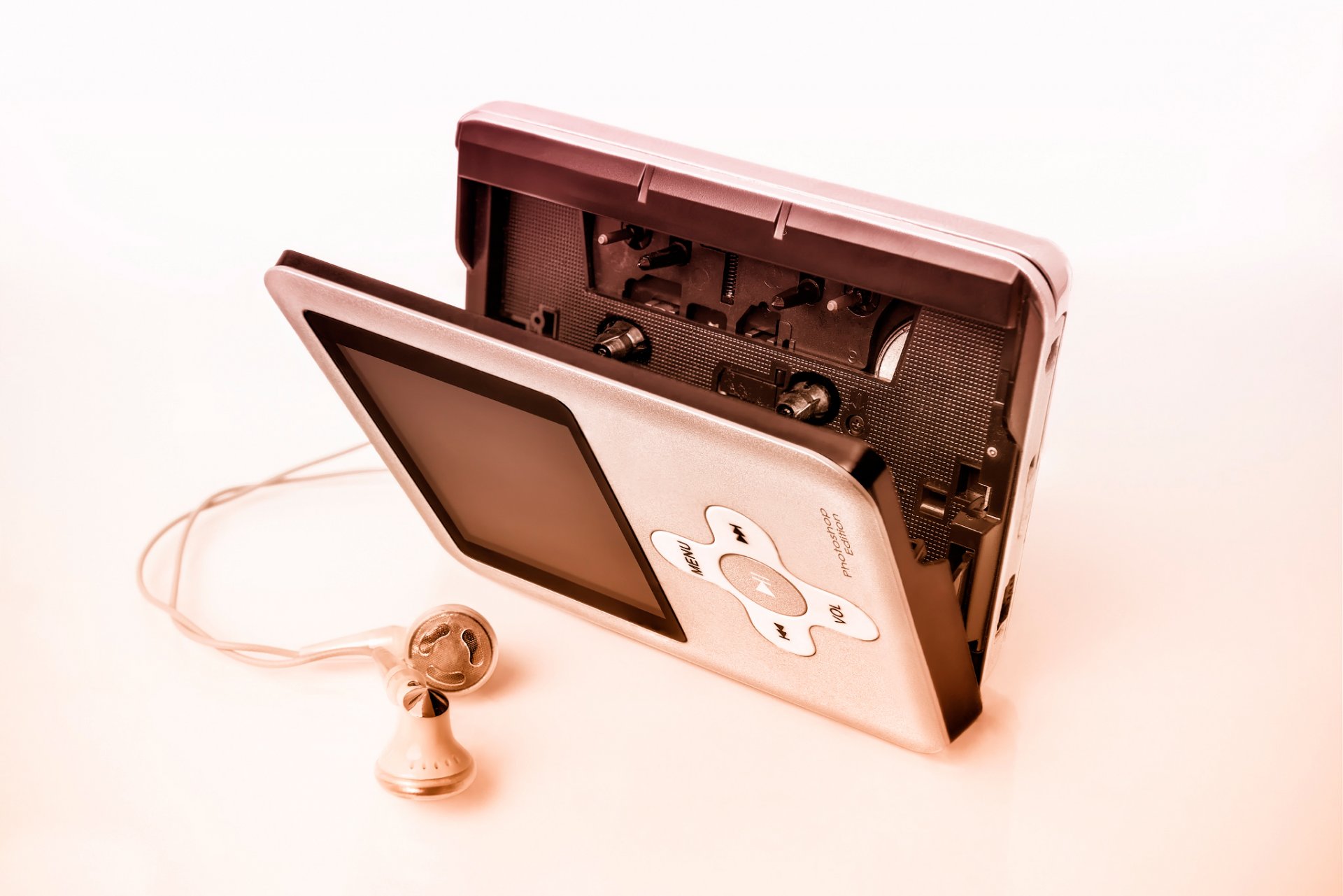 back to the future photoshop cassette player