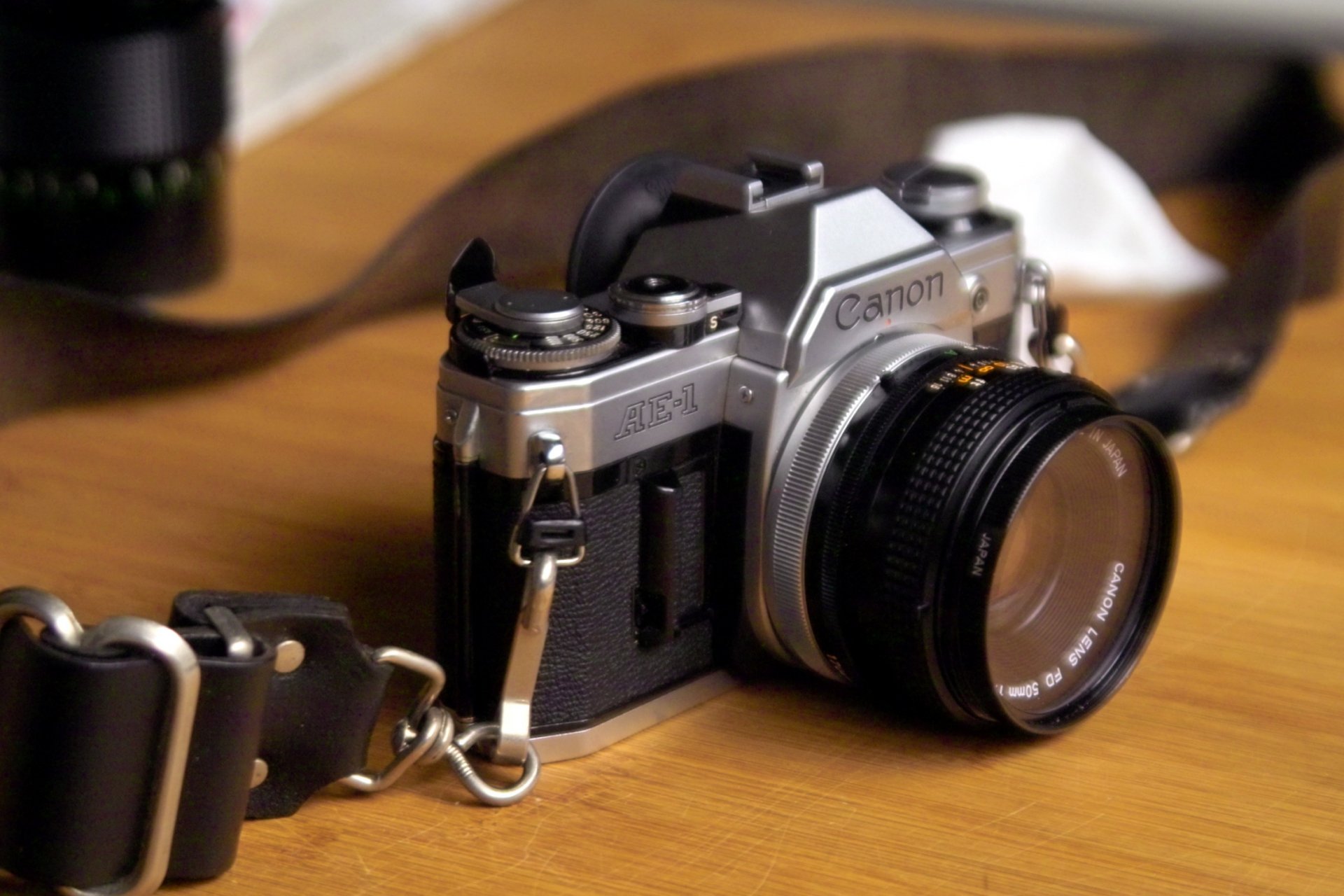 canon ae-1 the camera close up background