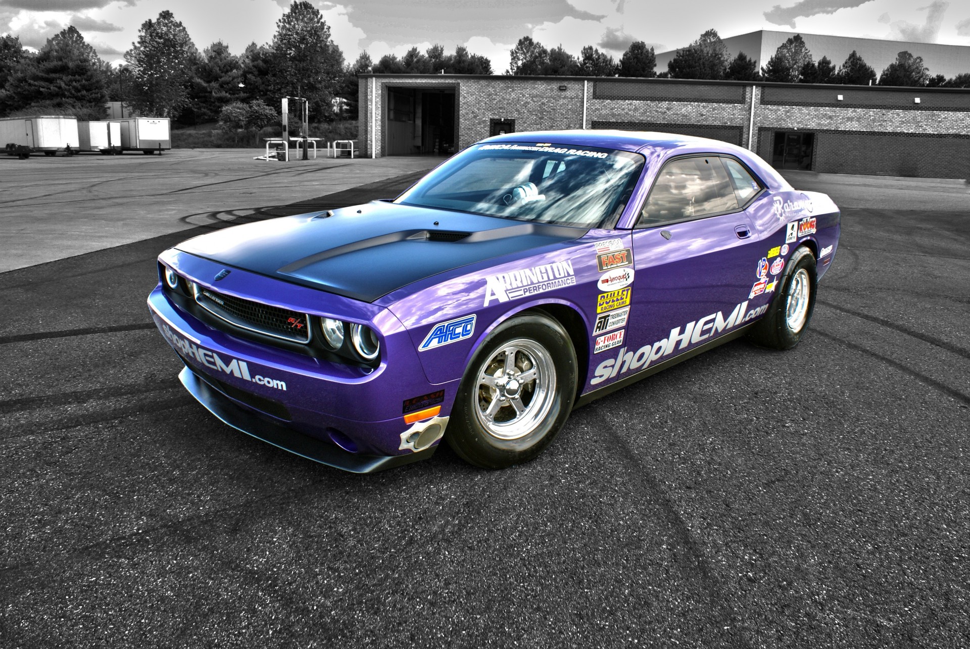 purple mopar racing