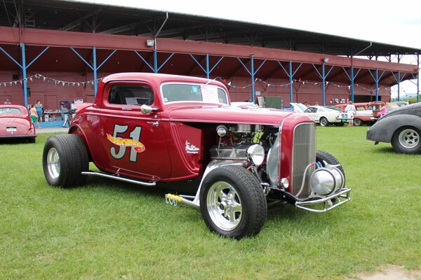 Classic racing car at the exhibition