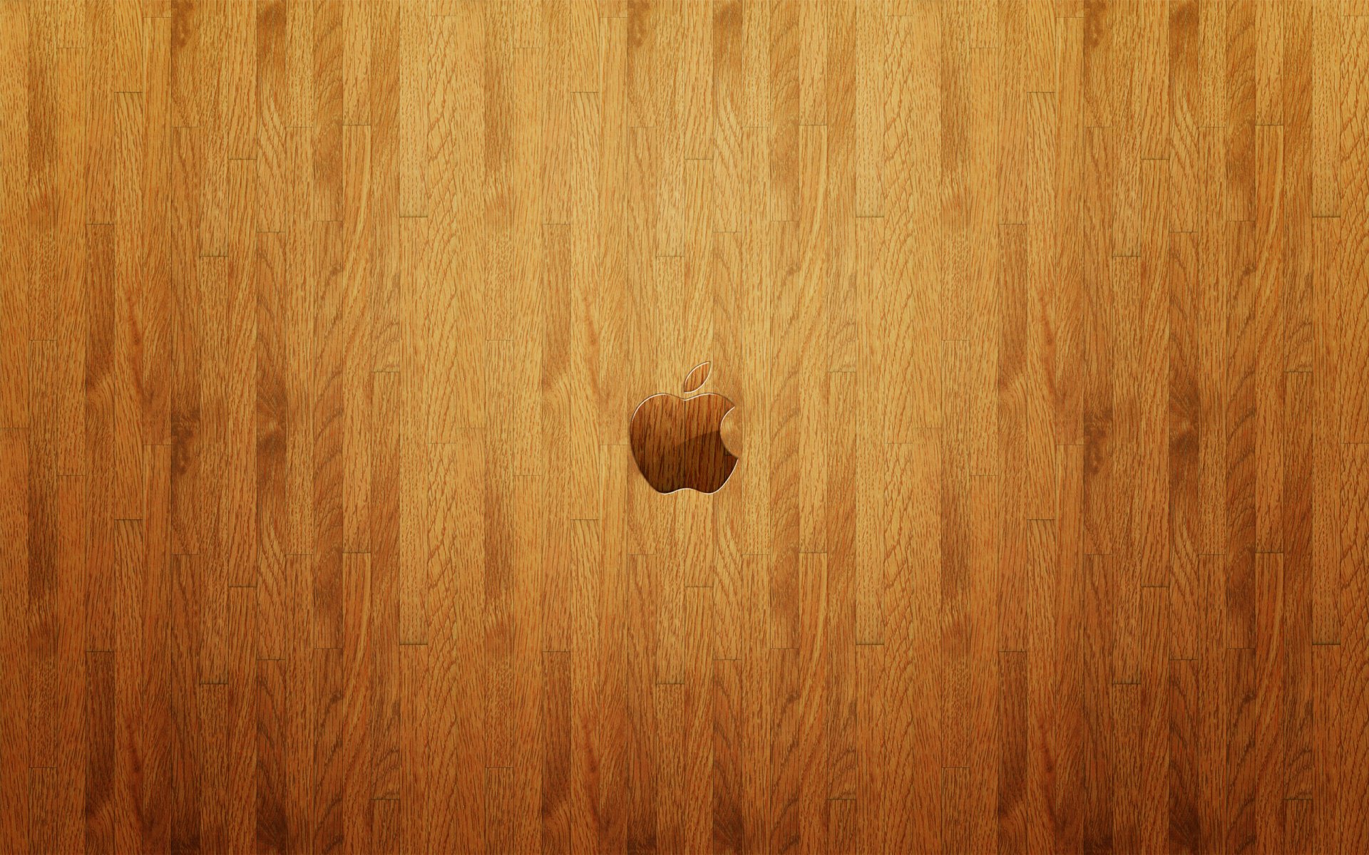 logo apple wood wall