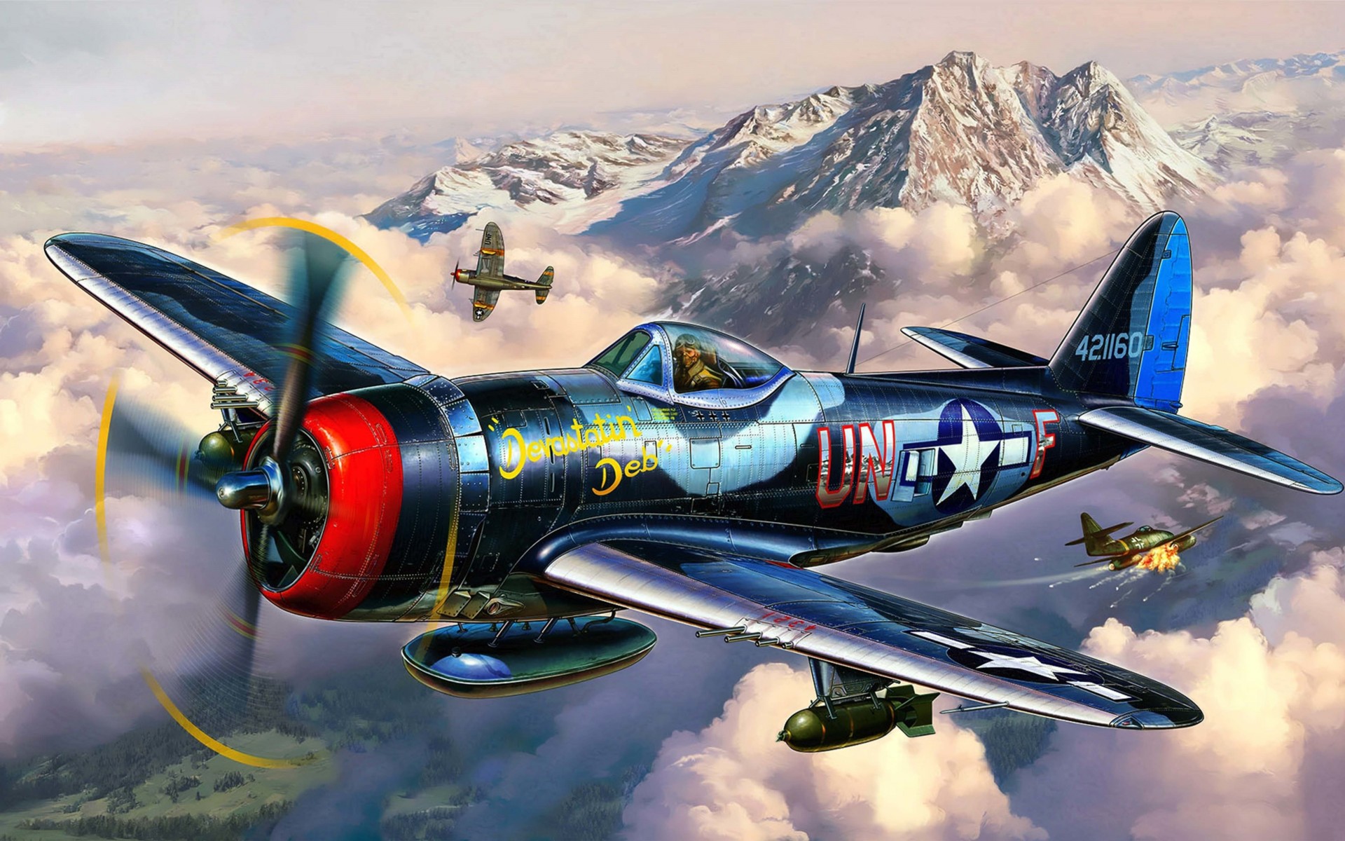 plane art republic lightning