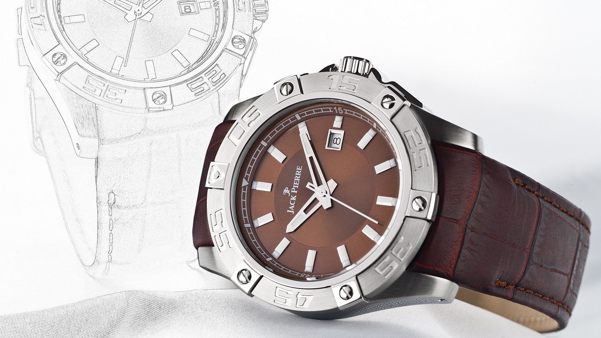 watch brown sew leather