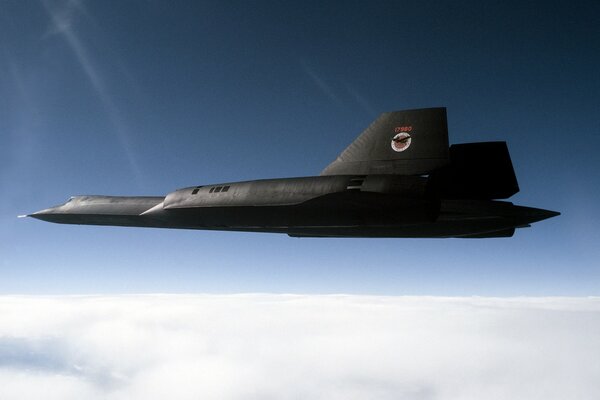 Supersonic military aircraft in the sky