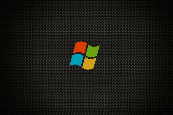 Microsoft windows icon on a dark background