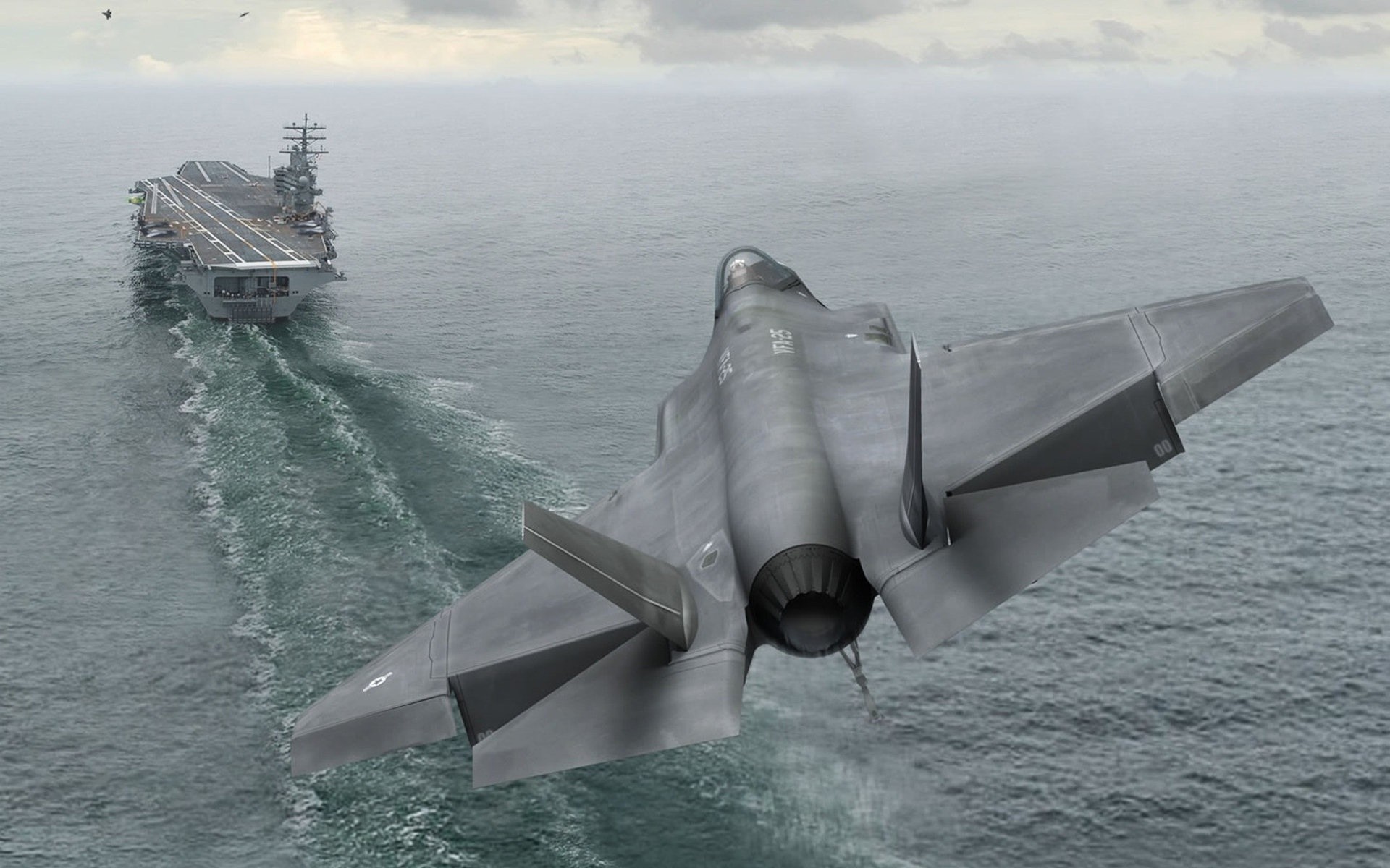 plane fighter ocean the carrier sky sea antonov