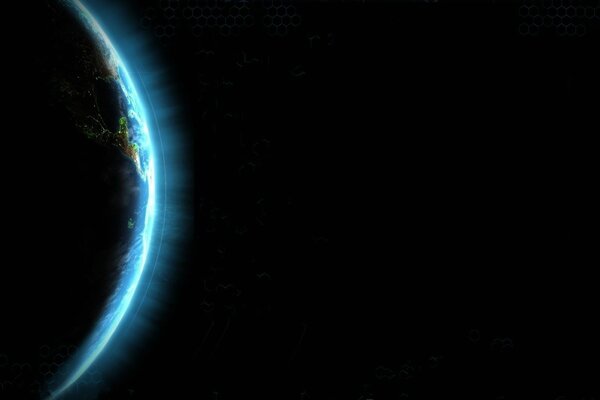 The radiance of planet earth in a dark galaxy