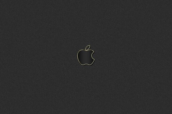 The apple logo is black on a black background