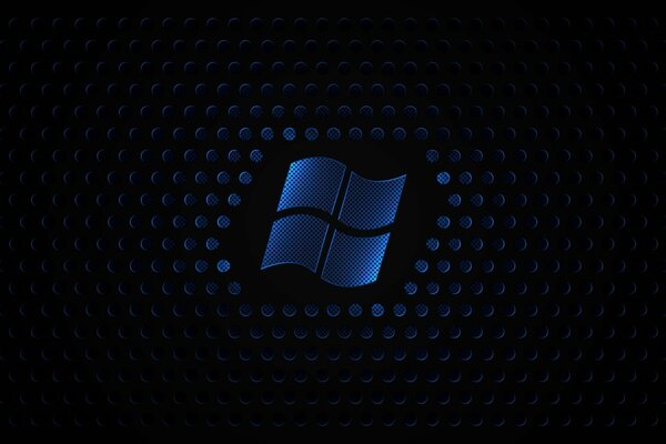 Windows logo with texture on a blue background