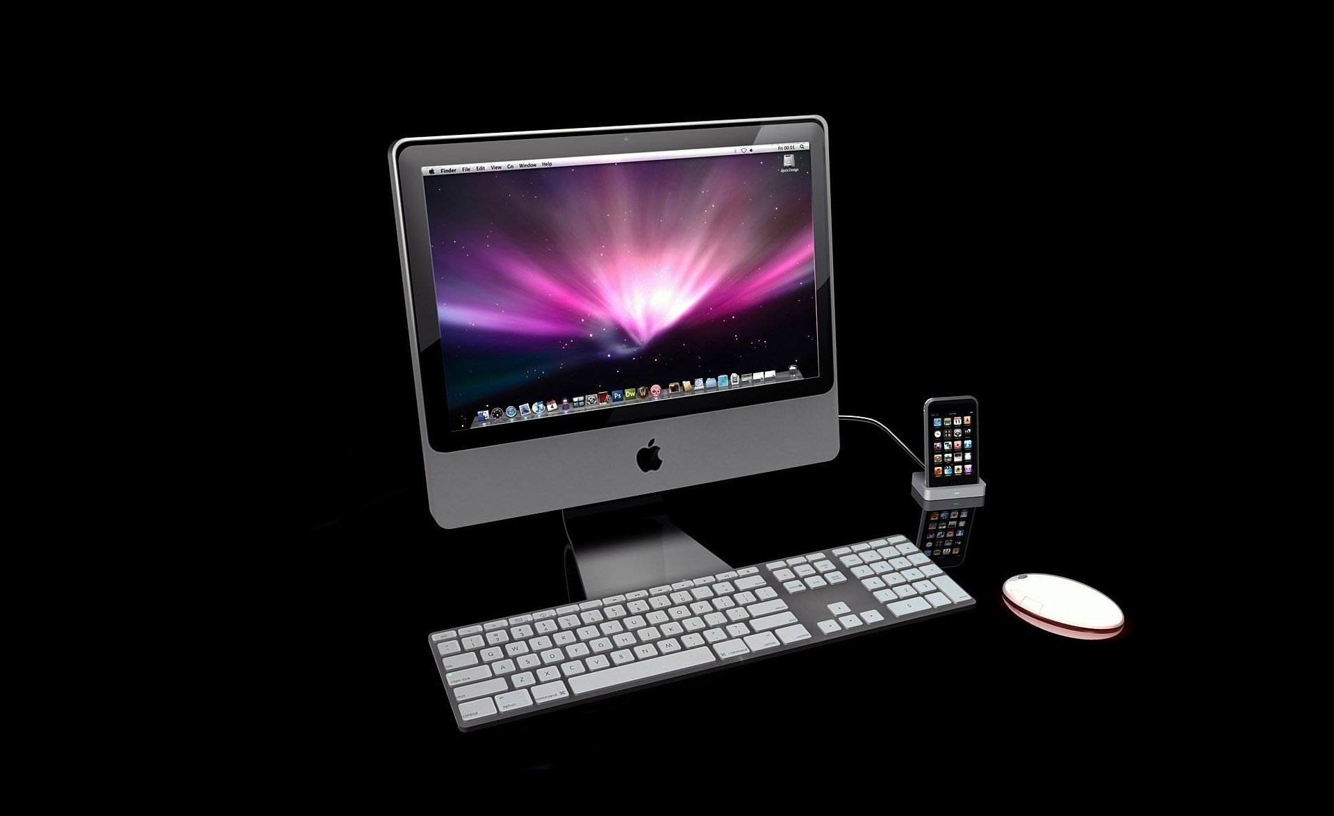 connected phone computer monitor computer