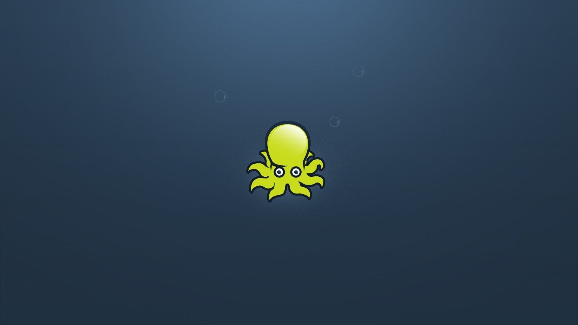minimalism octopus yellow mediocrity being underwater world bubbles grey background background eyes creative