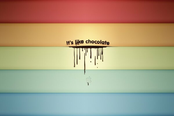 Texture of multicolored lines with chocolate smudges