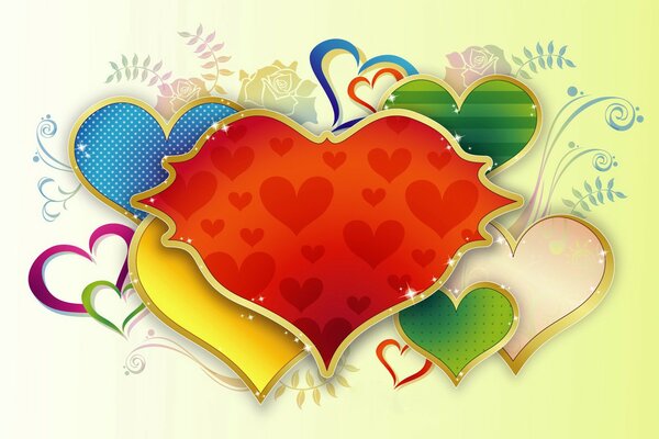 Glamorous beautiful red heart
