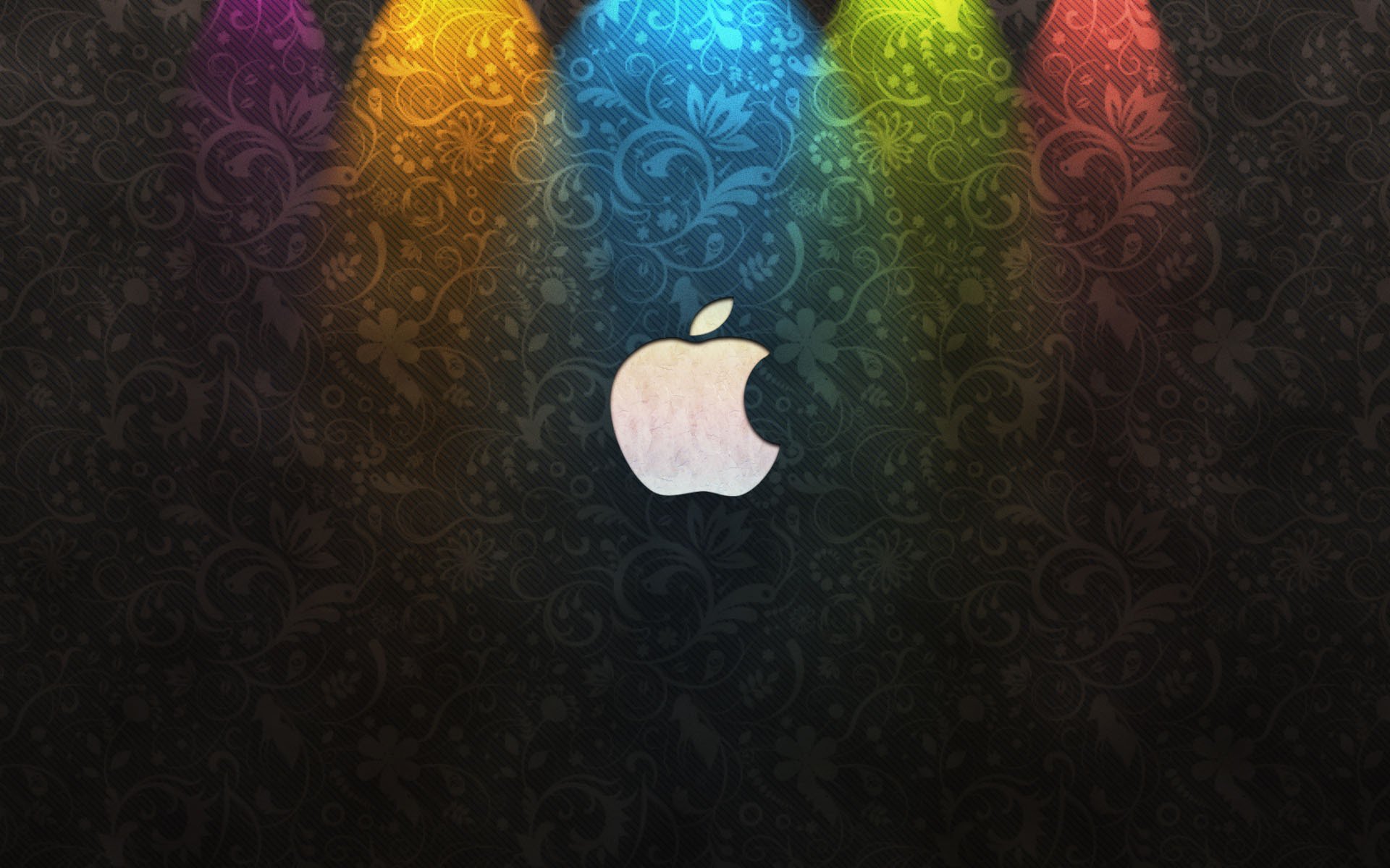 multicolored backlight bullseye logo apple heart emblem
