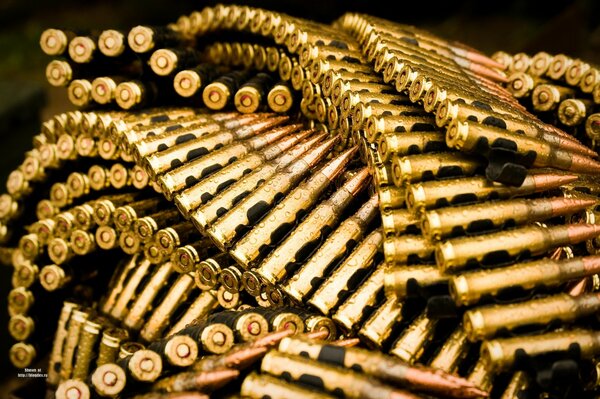 Cartridges tape, bullets, for weapons