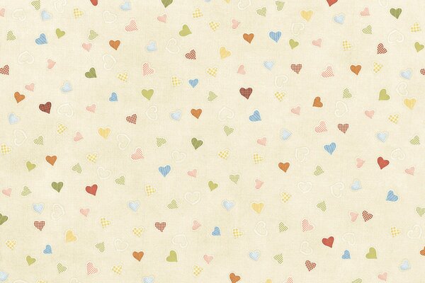Children s background with colored hearts