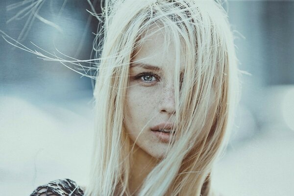 Beautiful blonde girl model
