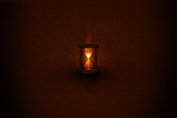Minimalistic hourglass pattern in backlit