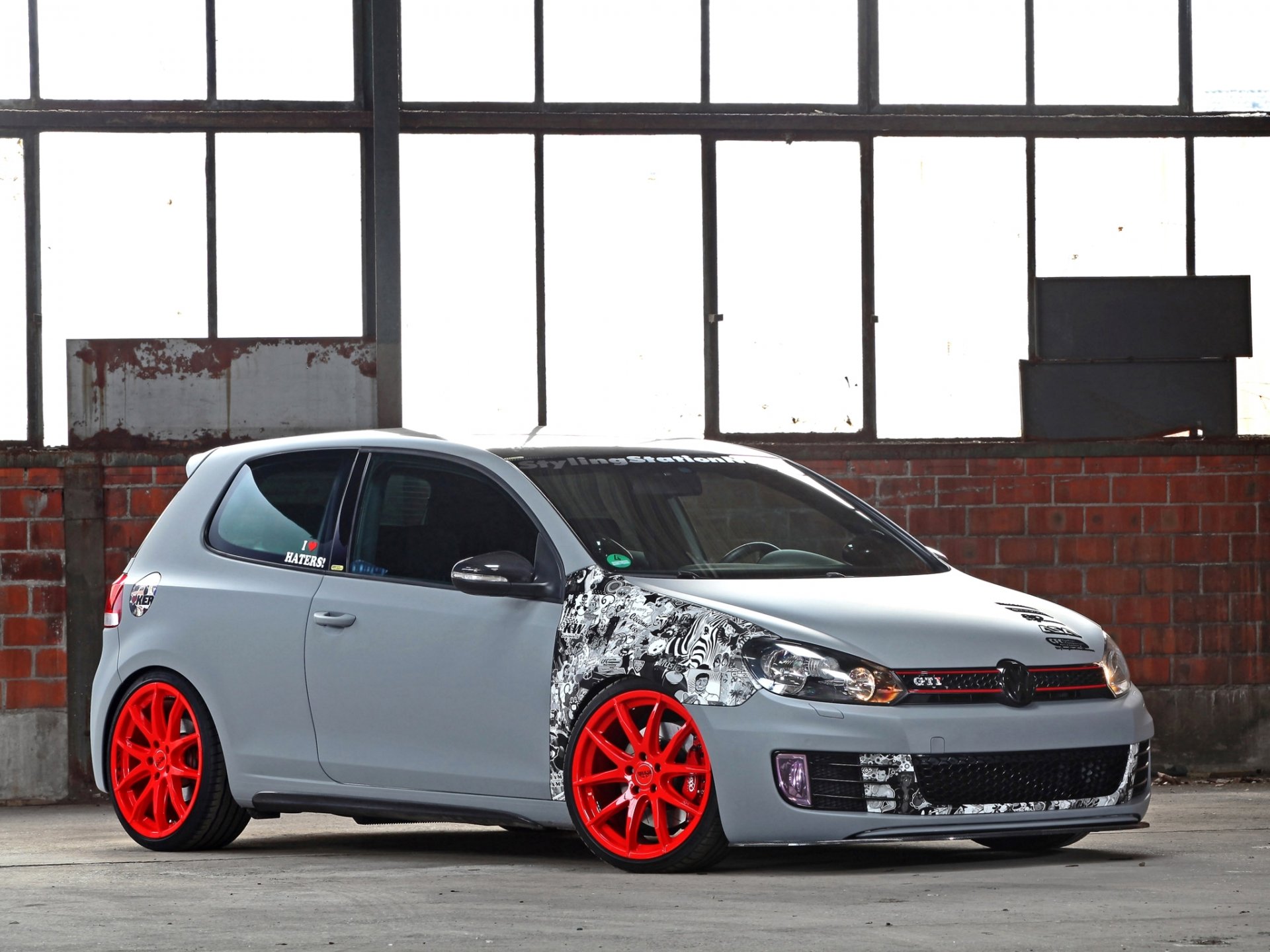 cars vehicles machinery machine volkswagen golf grey matte car gti cfc