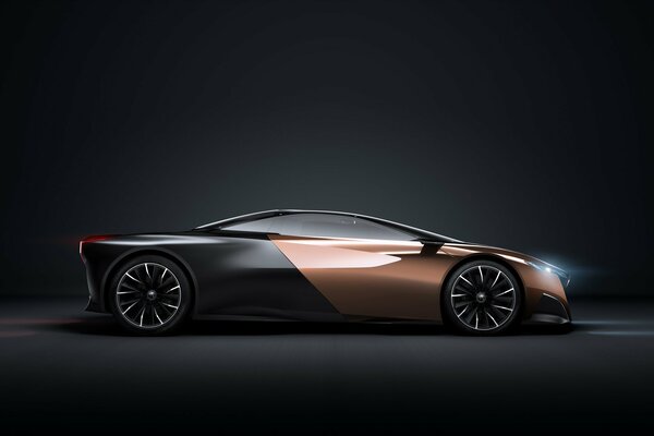Peugeot Onyx concept car on a black background