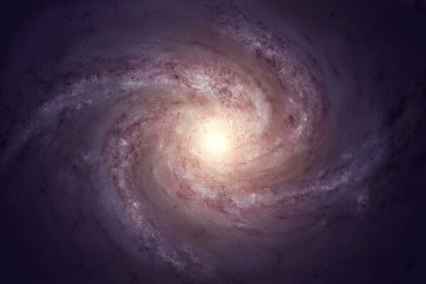 Outer space in the form of a bright flash of light