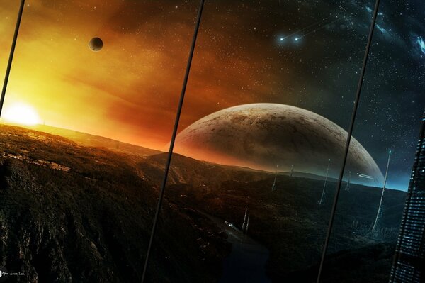 Starships and towers from a parallel universe