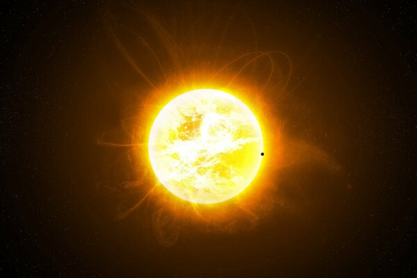 Star radiation and bright flash