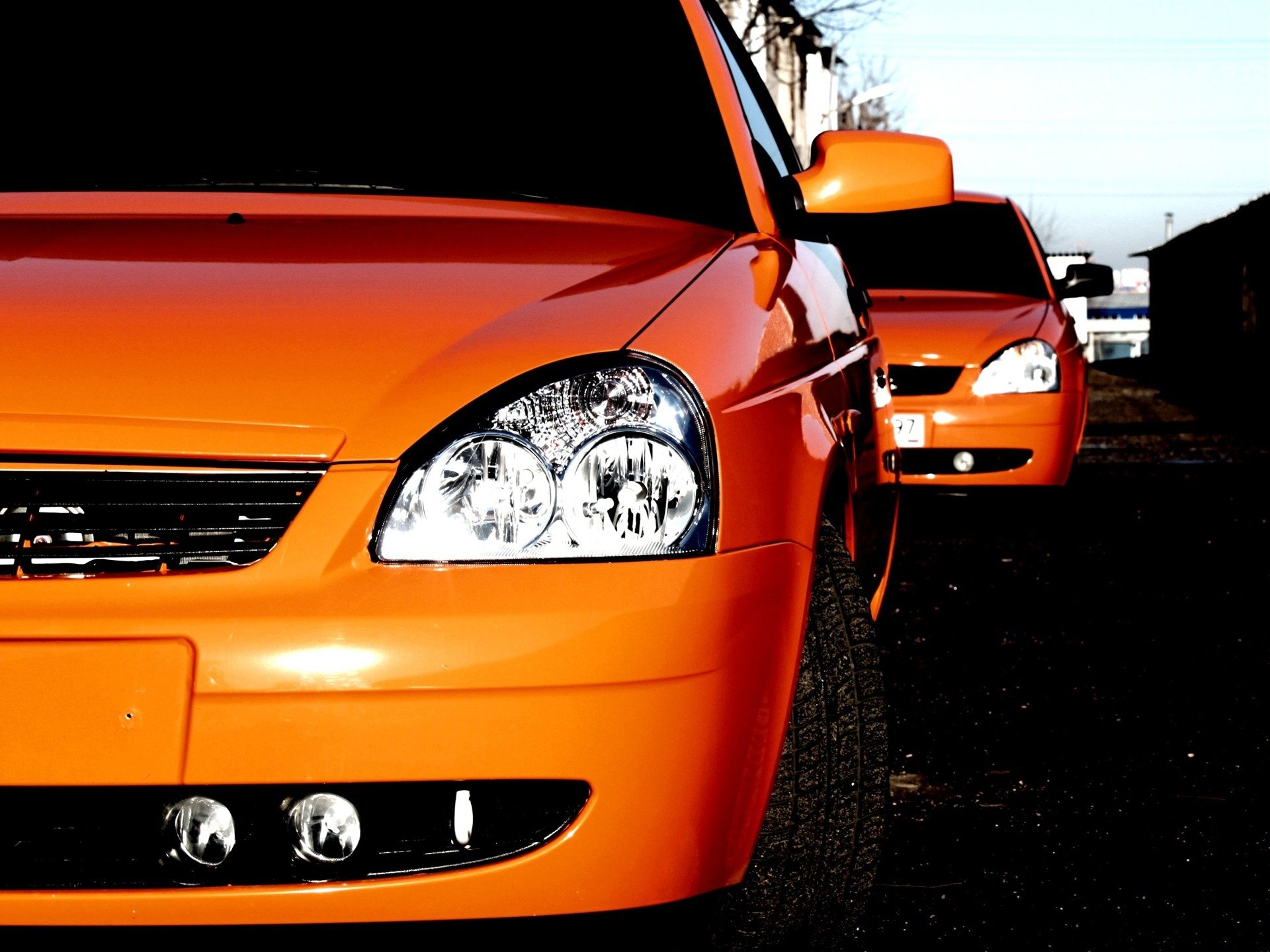 priora vaz lada oranzhevy asvalt