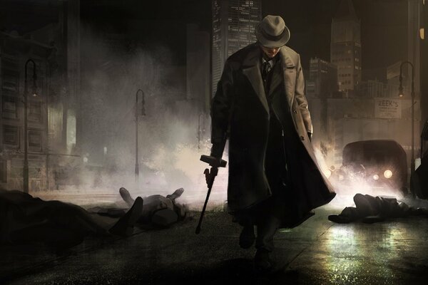 The gangster from the Godfather in the city