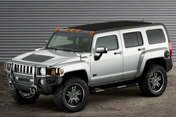 Cool Hummer in silver color