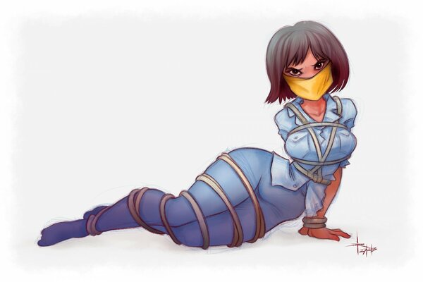 Art caucasian captive bound