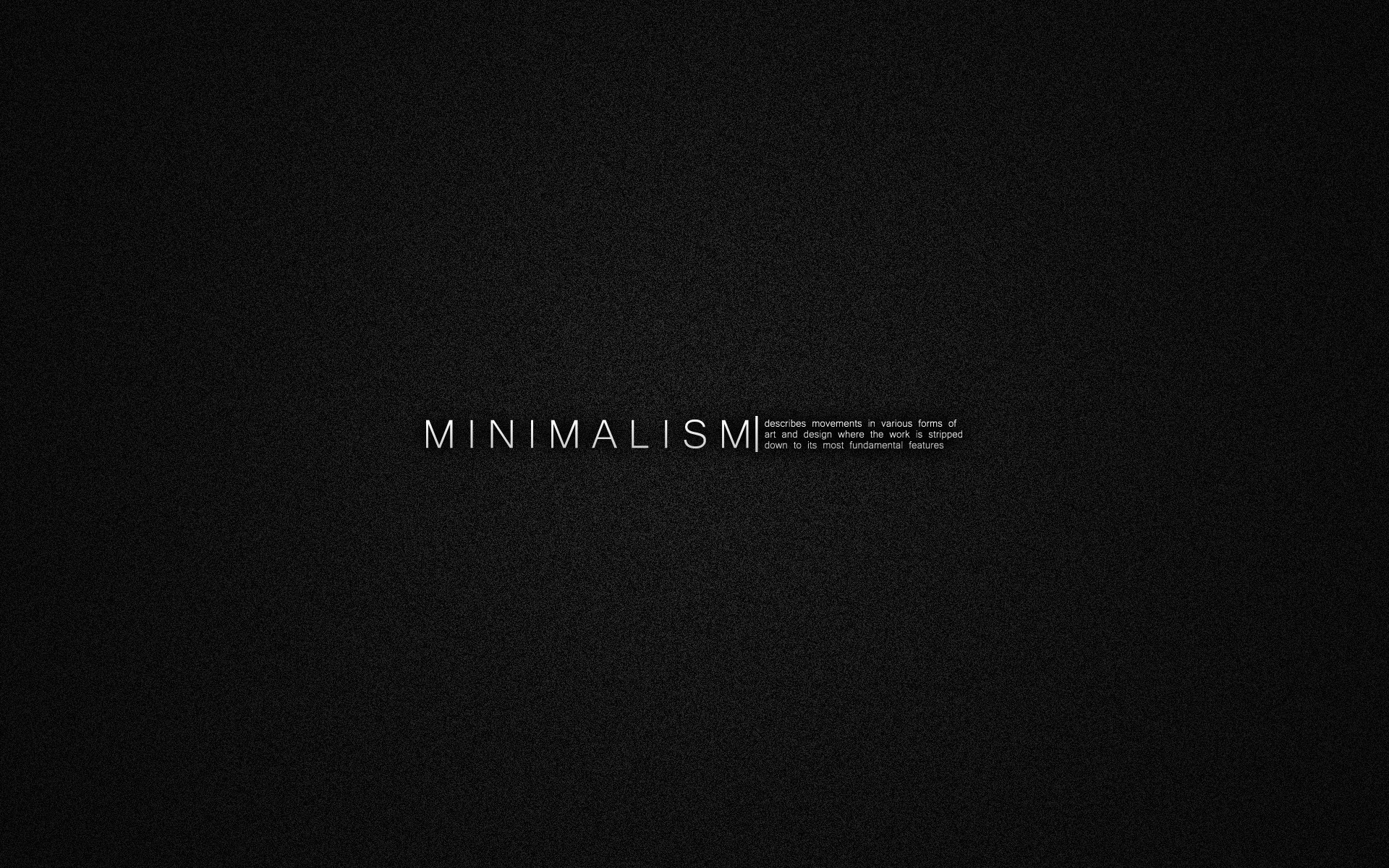minimalism a title the text
