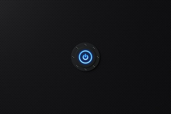 Button, shutdown, hexagons on the block